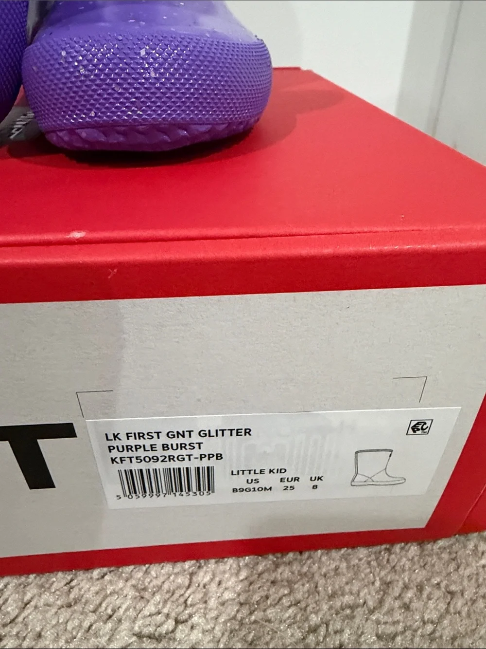Hunter Kids Lavender Glitter Rain Boots